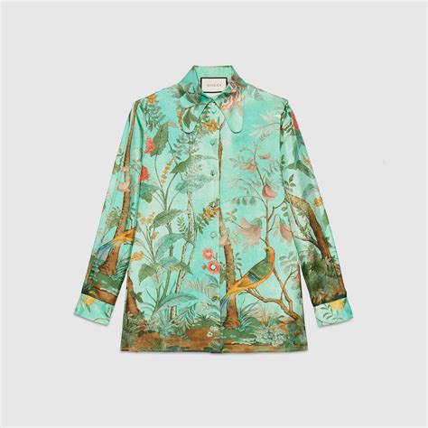 green gucci button up